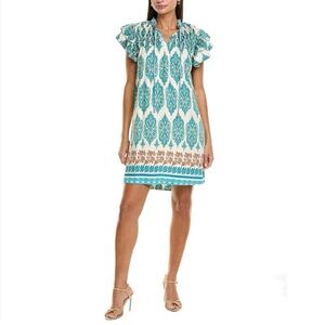 Maison Maar Flutter Sleeve Shift Mini Dress